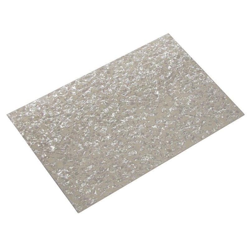 FLEOR 11.4 x 17 Inch Blank Guitar Bass Pickguard Sheet DIY Guitar Pickguard Backplate Scratch Plate Material,4Ply Aged Pearl - Image 4